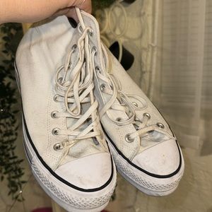White platform converse